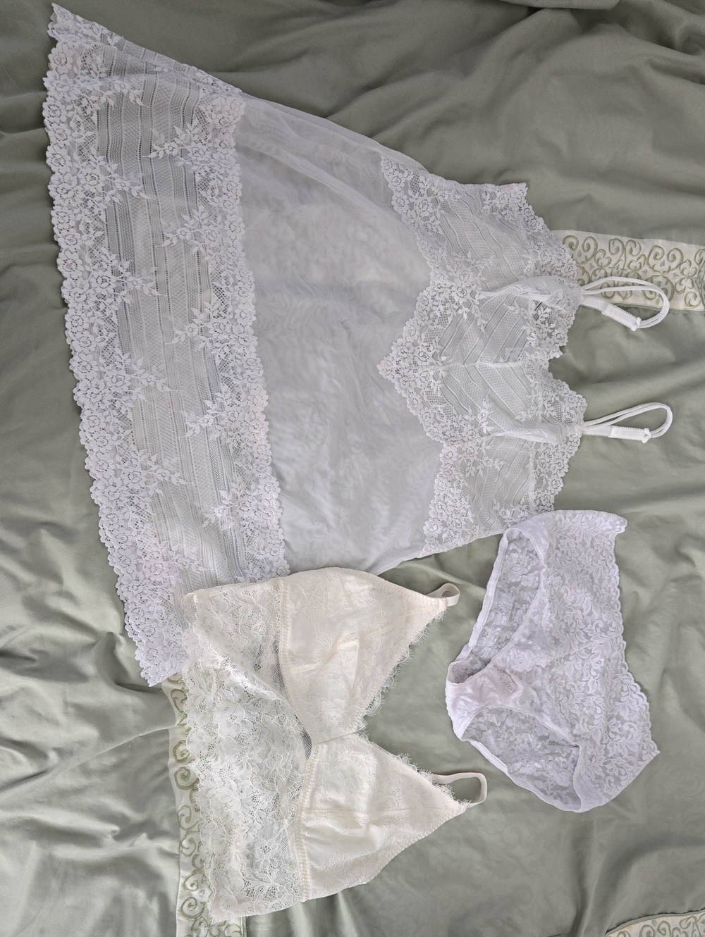 Sexy Nighty With Underwear And A Bralette